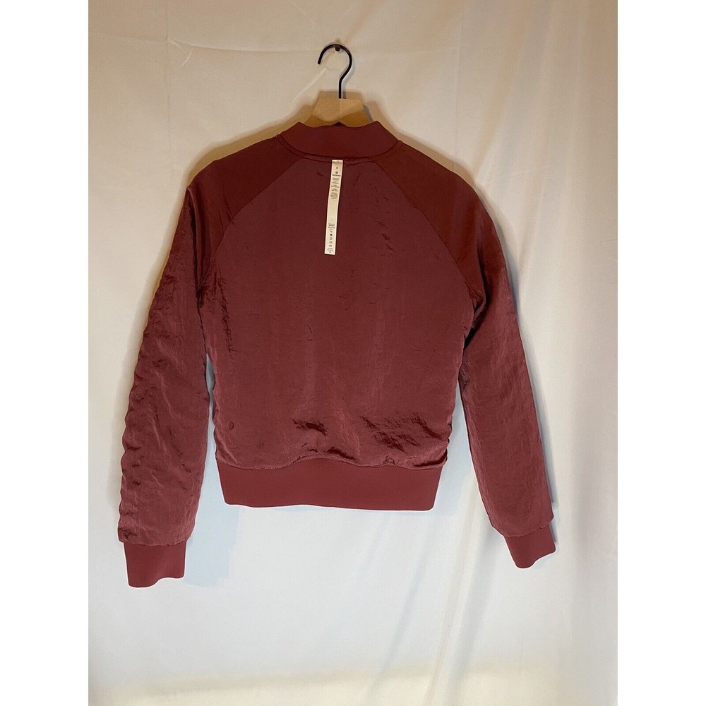 Lululemon Serene Travels Bomber  Reversible Jacket Chianti Maroon Size 6 - Picture 6 of 7